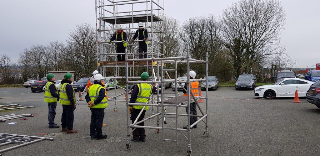 Mobile Tower Scaffolding training at Neyland. Pembrokeshire