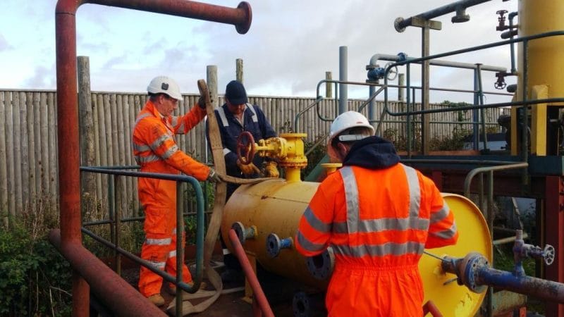 Slinging a valve during Slinger Signaller training at Providence