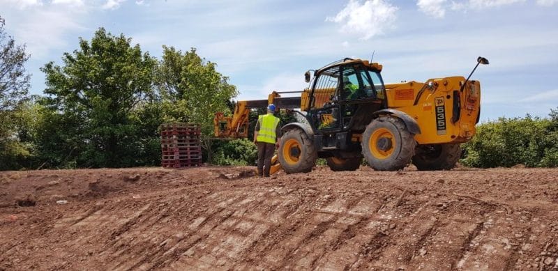 Moving pallets during Telescopic Handler training at Providence