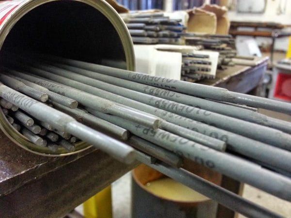 Welding rods ready for Welder training at Providence